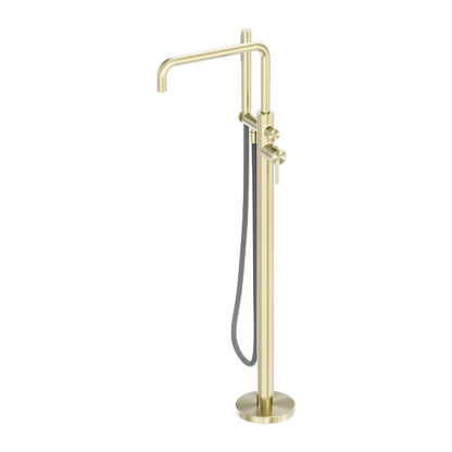 Zen SS316L Freestanding Bath Mixer With Outdoor Shower Hose Brushed  NR162203a01BG