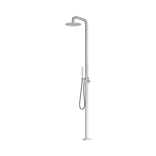 Zen SS316L Outdoor Freestanding Shower Column Brushed Nickel