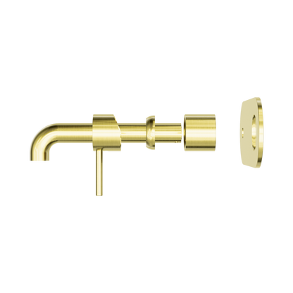 Zen SS316L Wall Basin/Bath Mixer 185mm Spout Trim Kits Only Brushed Gold