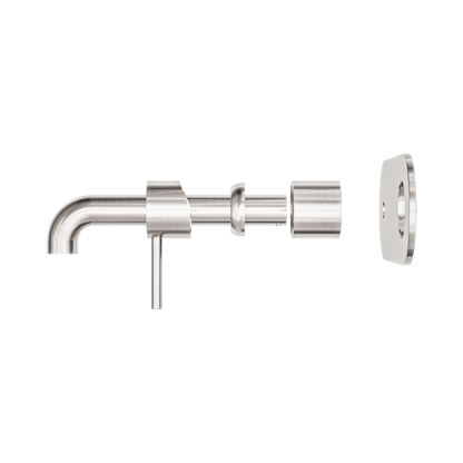 Zen SS316L Wall Basin/Bath Mixer 185mm Spout Trim Kits Only Brushed Nickel