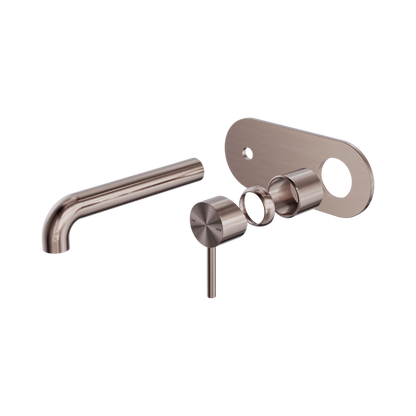 Zen SS316L Wall Basin/Bath Mixer 185mm Spout Trim Kits Only Brushed Bronze