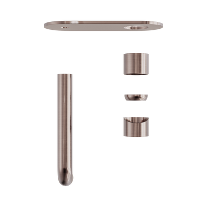 Zen SS316L Wall Basin/Bath Mixer 185mm Spout Trim Kits Only Brushed Bronze