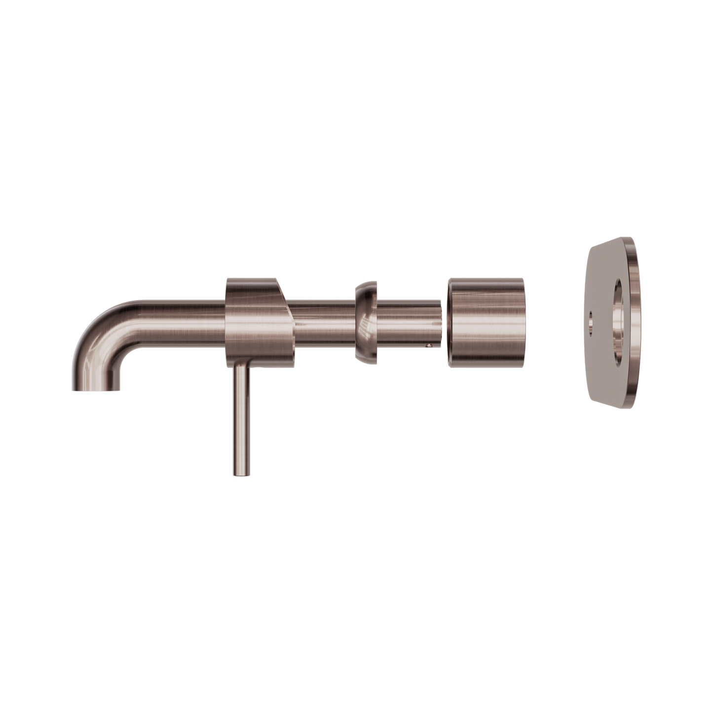 Zen SS316L Wall Basin/Bath Mixer 185mm Spout Trim Kits Only Brushed Bronze
