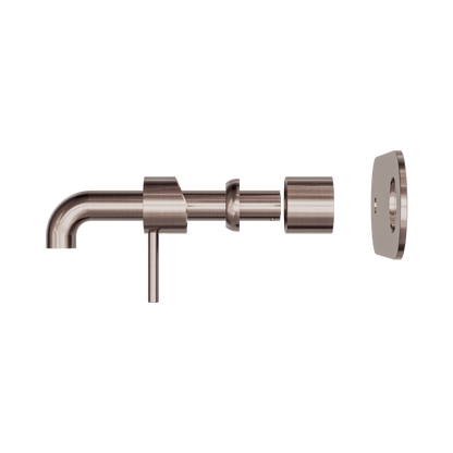 Zen SS316L Wall Basin/Bath Mixer 185mm Spout Trim Kits Only Brushed Bronze
