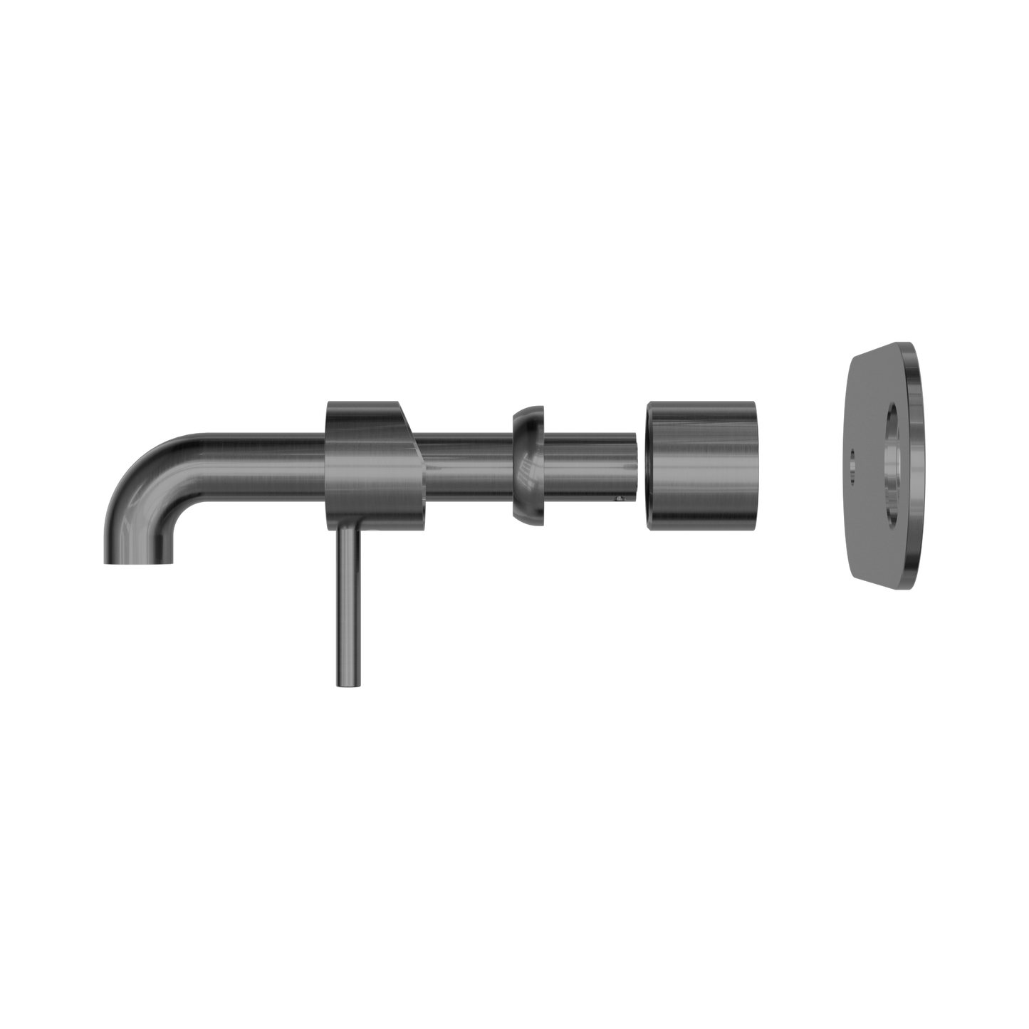 Zen SS316L Wall Basin/Bath Mixer 185mm Spout Trim Kits Only Graphite