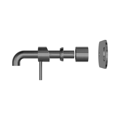 Zen SS316L Wall Basin/Bath Mixer 185mm Spout Trim Kits Only Graphite