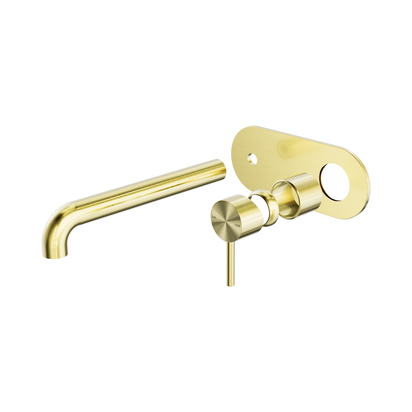 Zen SS316L Wall Basin/Bath Mixer 230mm Spout Trim Kits Only Brushed Gold