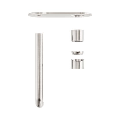 Zen SS316L Wall Basin/Bath Mixer 230mm Spout Trim Kits Only Brushed Nickel