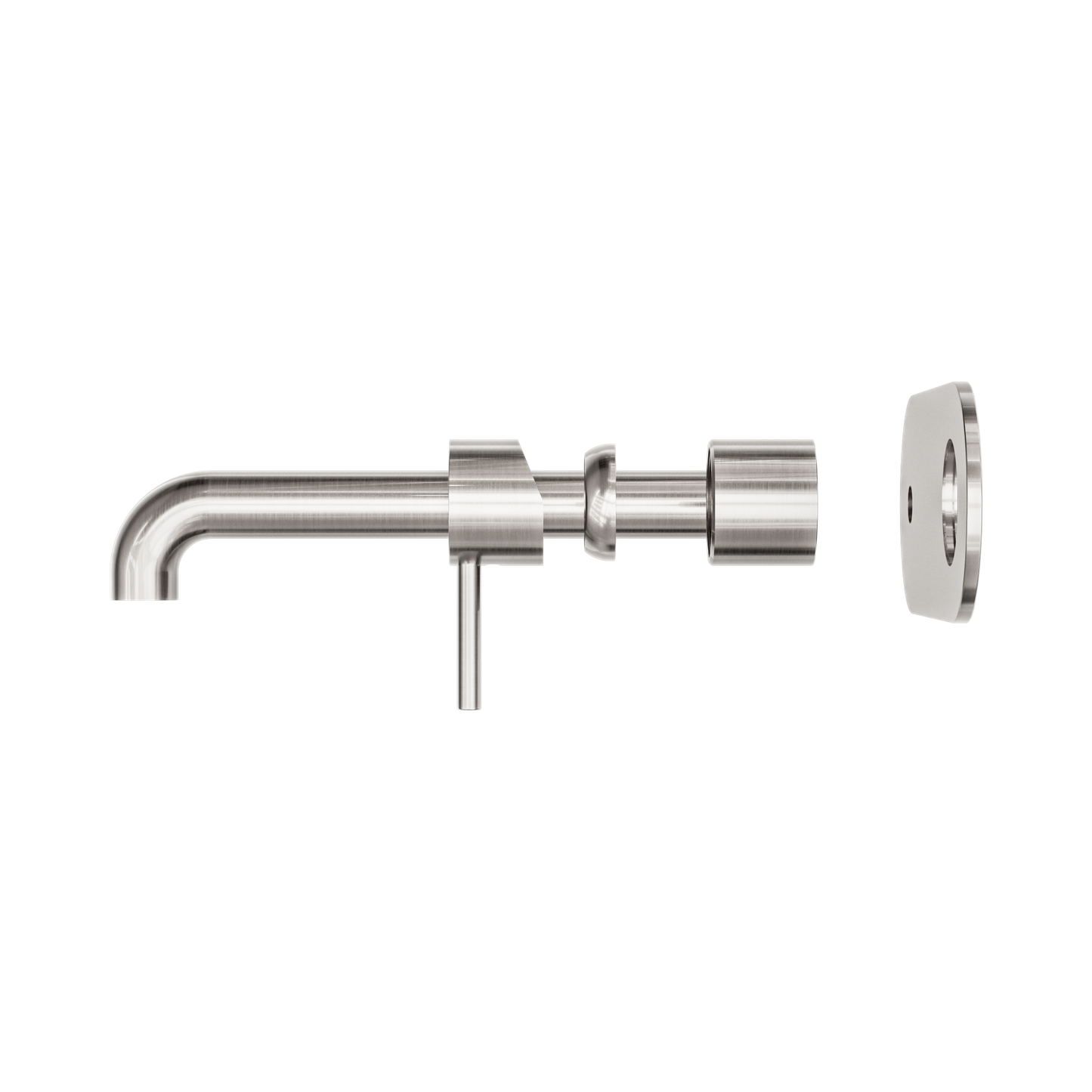 Zen SS316L Wall Basin/Bath Mixer 230mm Spout Trim Kits Only Brushed Nickel