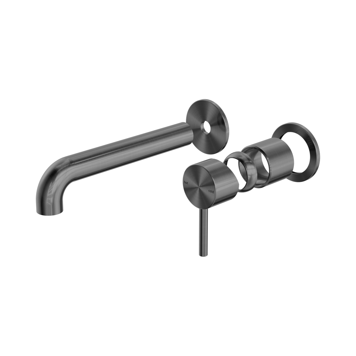 Zen SS316L Wall Basin/Bath Mixer Separate Back Plate 185mm Spout Trim Kits Only