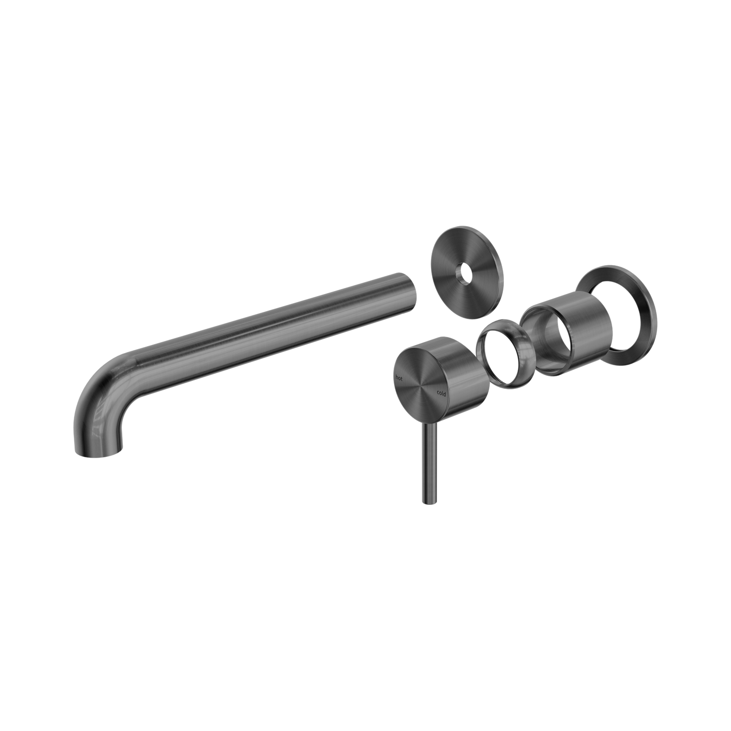 Zen SS316L Wall Basin/Bath Mixer Separate Back Plate 230mm Spout Trim Kits Only