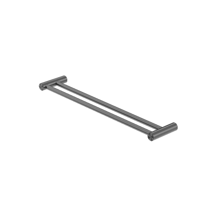 Nero Zen SS316L Double Towel Rail 600mm Graphite NR1624dGR