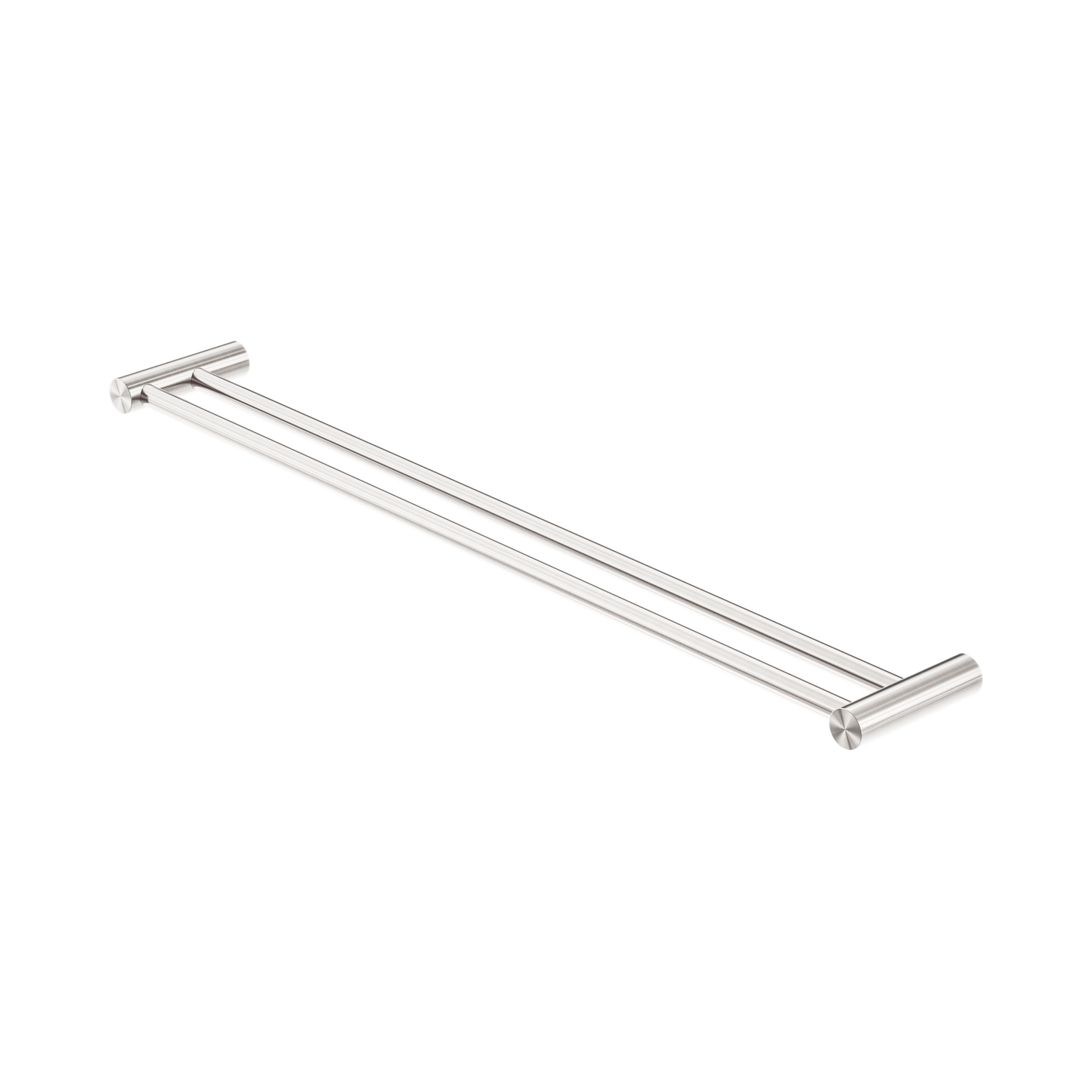 Zen SS316L Double Towel Rail 800mm Brushed Nickel