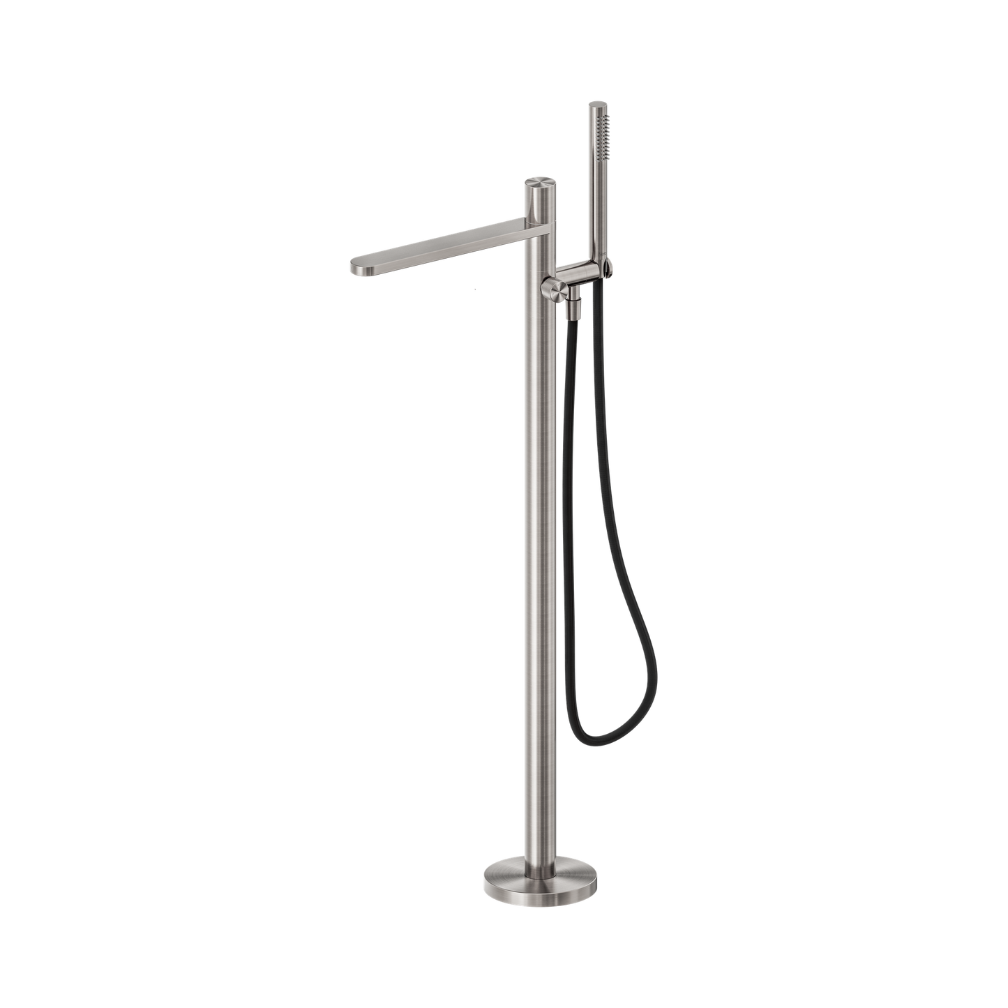 Pure SS316L Progressive Freestanding Bath Mixer With Outdoor Shower Hose Brushed Nickel