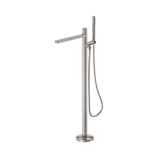 Pure SS316L Progressive Freestanding Bath Mixer Brushed Nickel