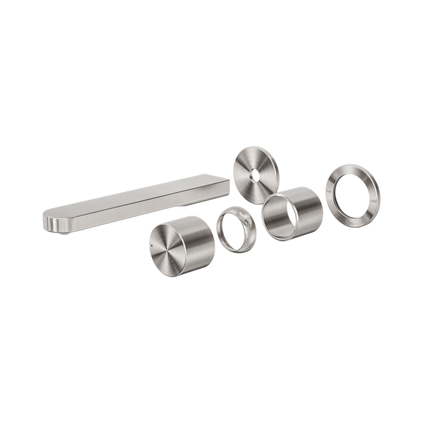 Pure SS316L Progressive Wall Basin/Bath Mixer Separate Back Plate Trim Kits Only Brushed Nickel