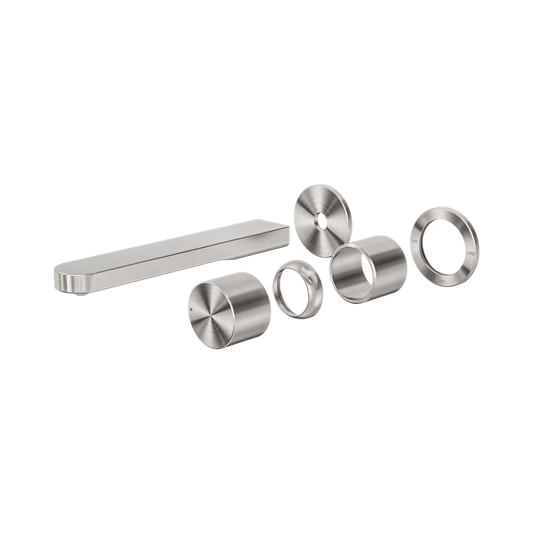 Pure SS316L Progressive Wall Basin/Bath Mixer Separate Back Plate Trim Kits Only Brushed Nickel