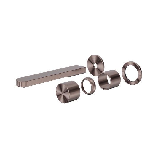 Pure SS316L Progressive Wall Basin/Bath Mixer Separate Back Plate Trim Kits Only Brushed Bronze