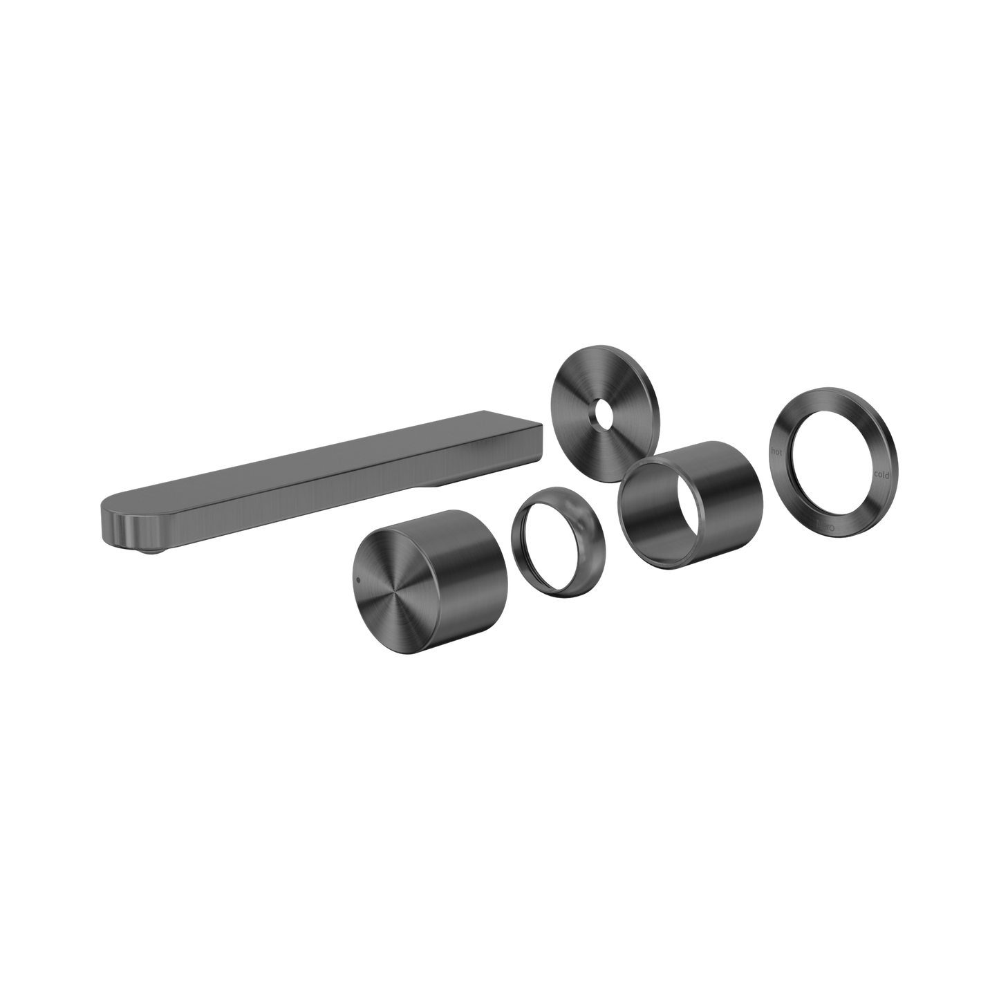 Pure SS316L Progressive Wall Basin/Bath Mixer Separate Back Plate Trim Kits Only Graphite