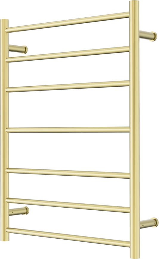Mecca 240V 7 Bar Heated Towel Ladder Brushed Gold