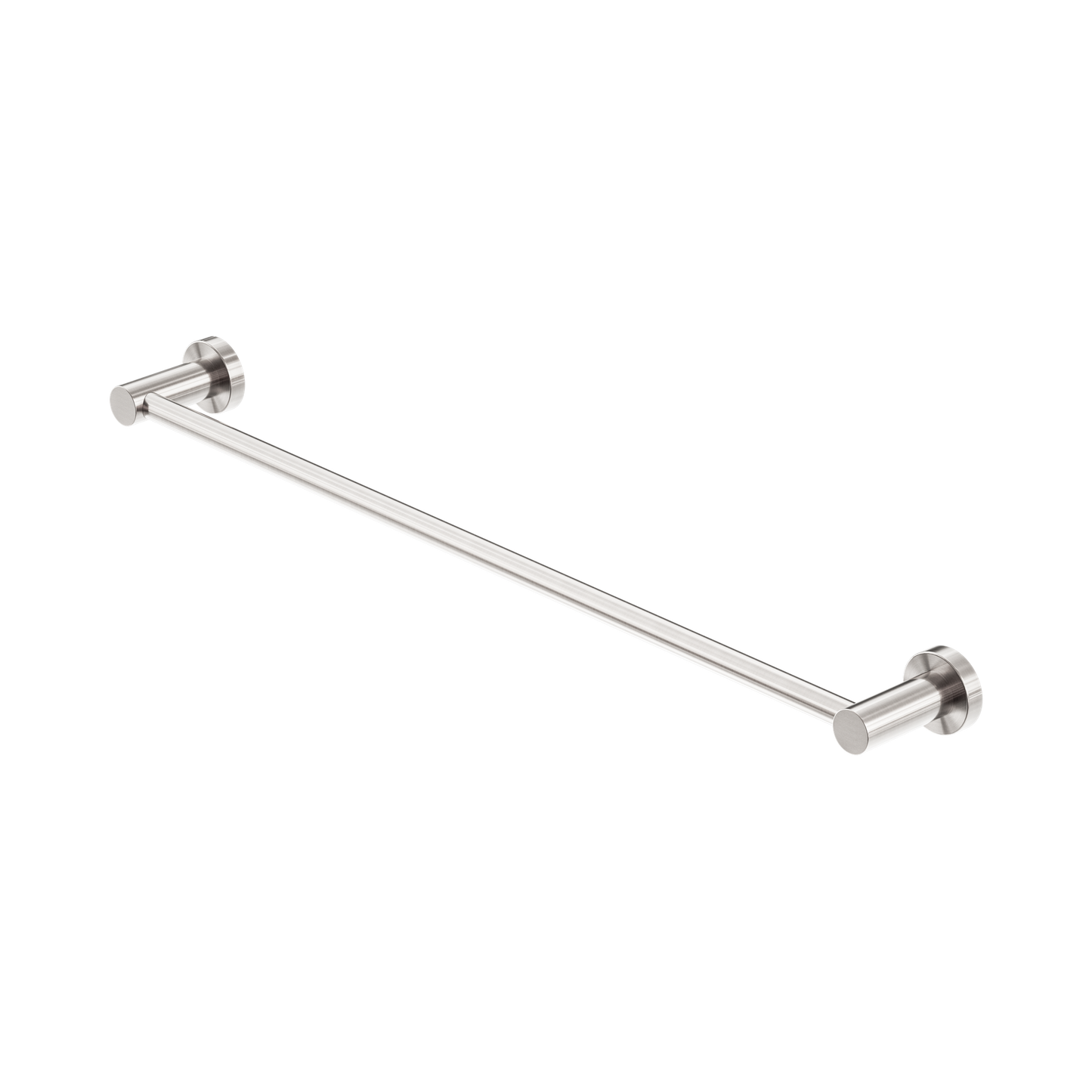 Mecca Single Towel Rail 600mm Brushed Nickel