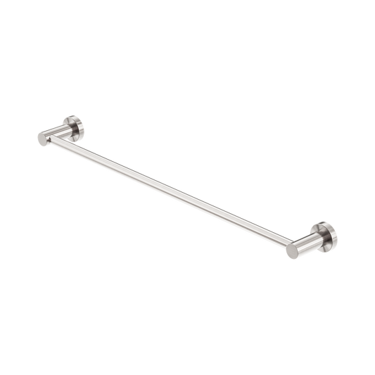 Mecca Single Towel Rail 600mm Brushed Nickel