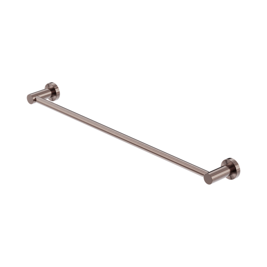 Mecca Single Towel Rail 600mm Brushed Bronze