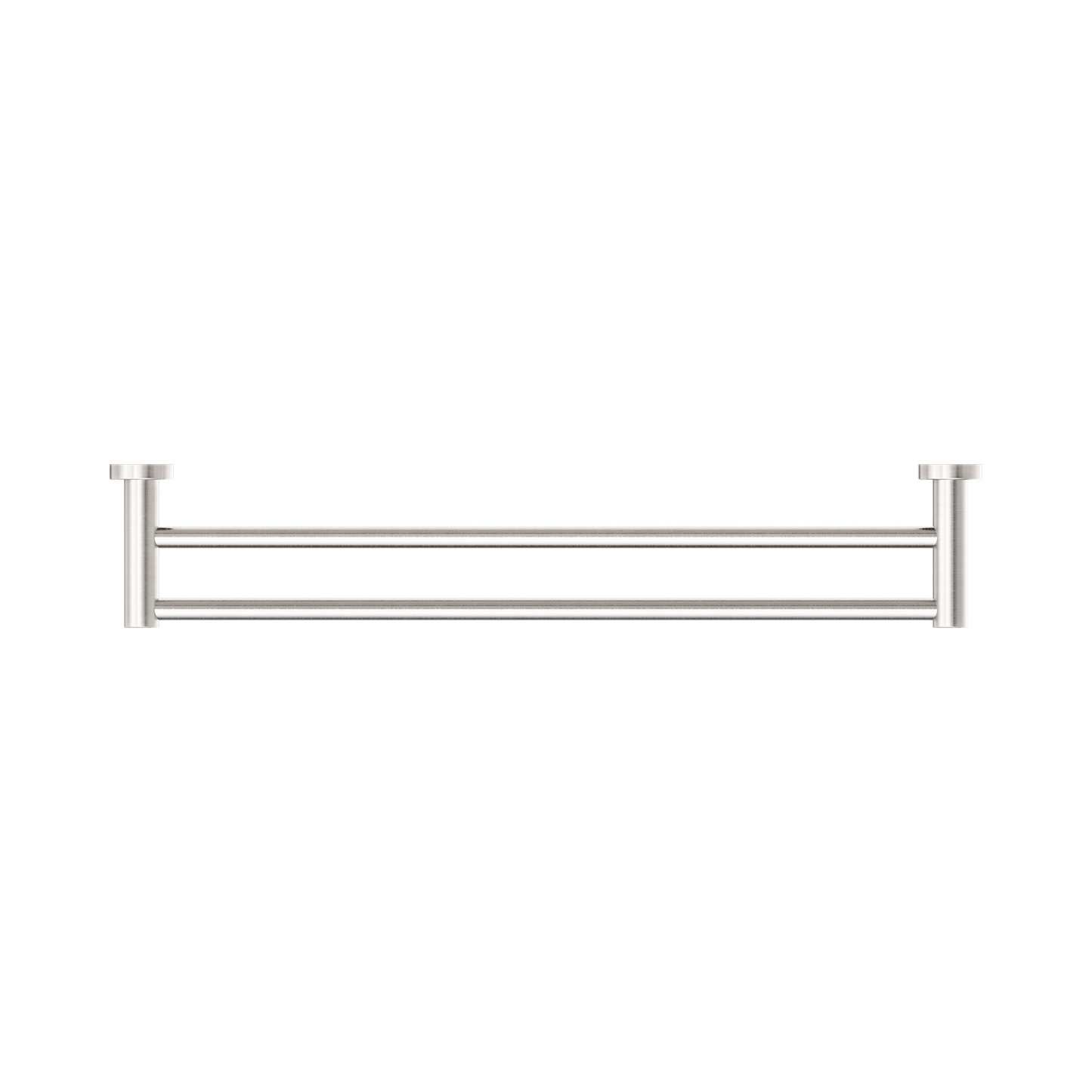 Mecca Double Towel Rail 600mm Brushed Nickel