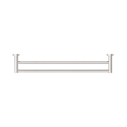 Mecca Double Towel Rail 600mm Brushed Nickel