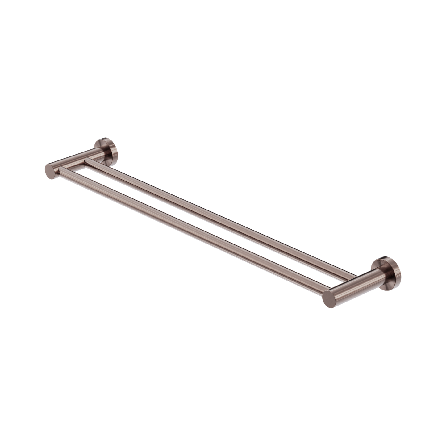 Mecca Double Towel Rail 600mm Brushed Bronze