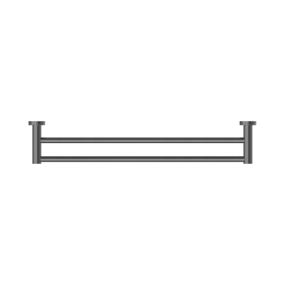 Mecca Double Towel Rail 600mm Gun Metal