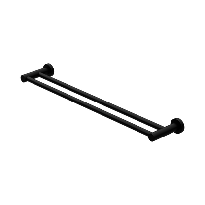 Mecca Double Towel Rail 600mm Matte Black