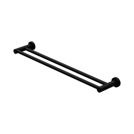 Mecca Double Towel Rail 600mm Matte Black
