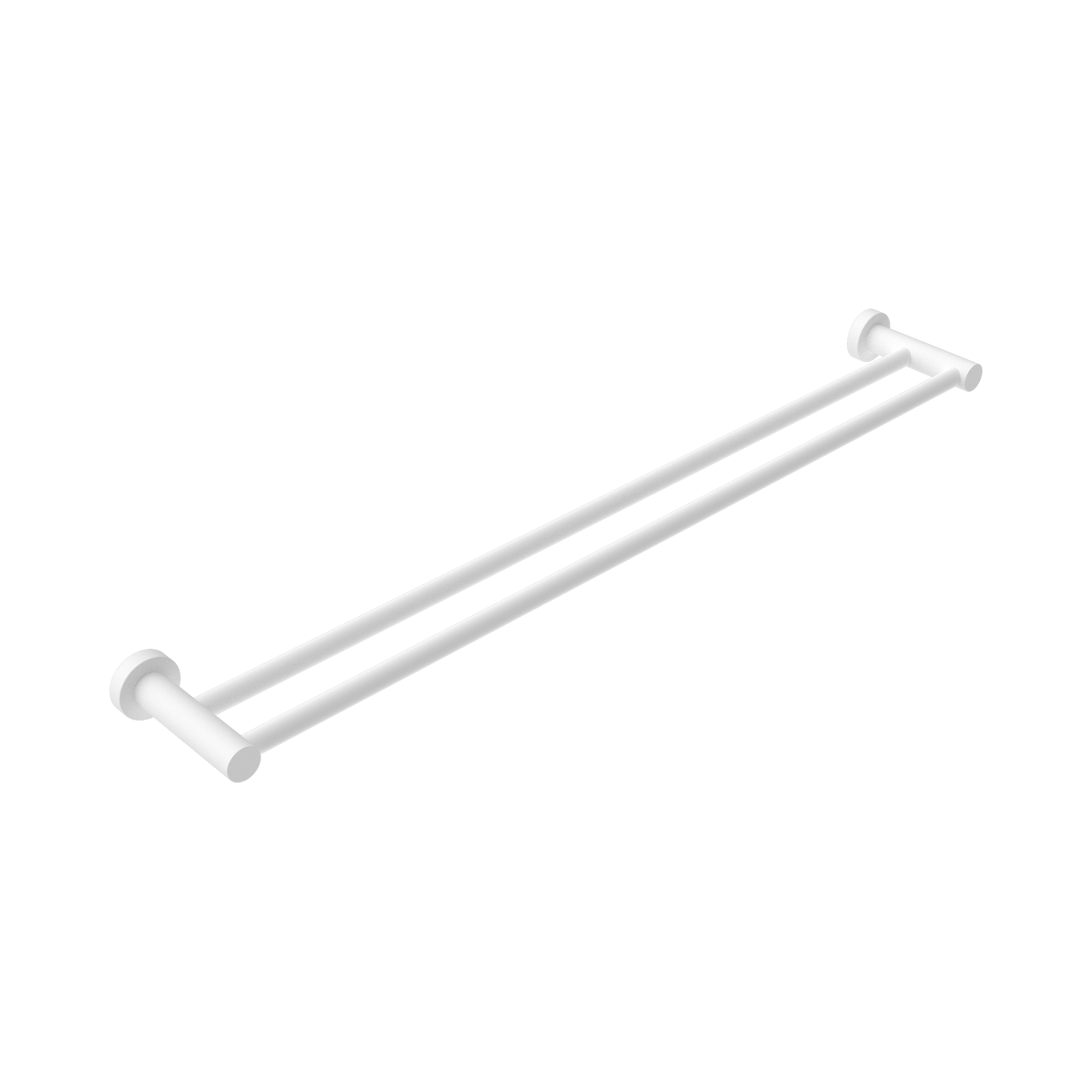 Mecca Double Towel Rail 600mm Matte White
