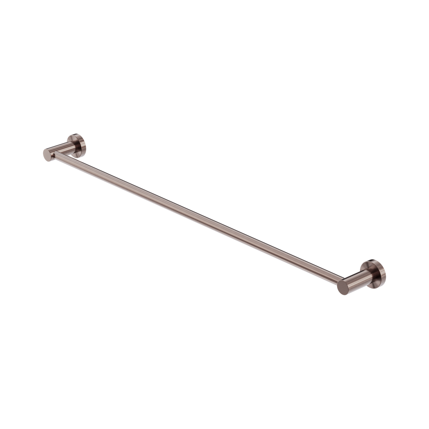 Mecca Single Towel Rail 800mm Brushed Bronze