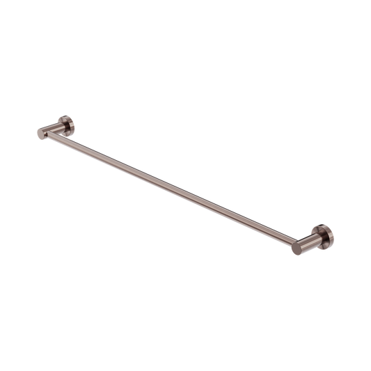 Mecca Single Towel Rail 800mm Brushed Bronze