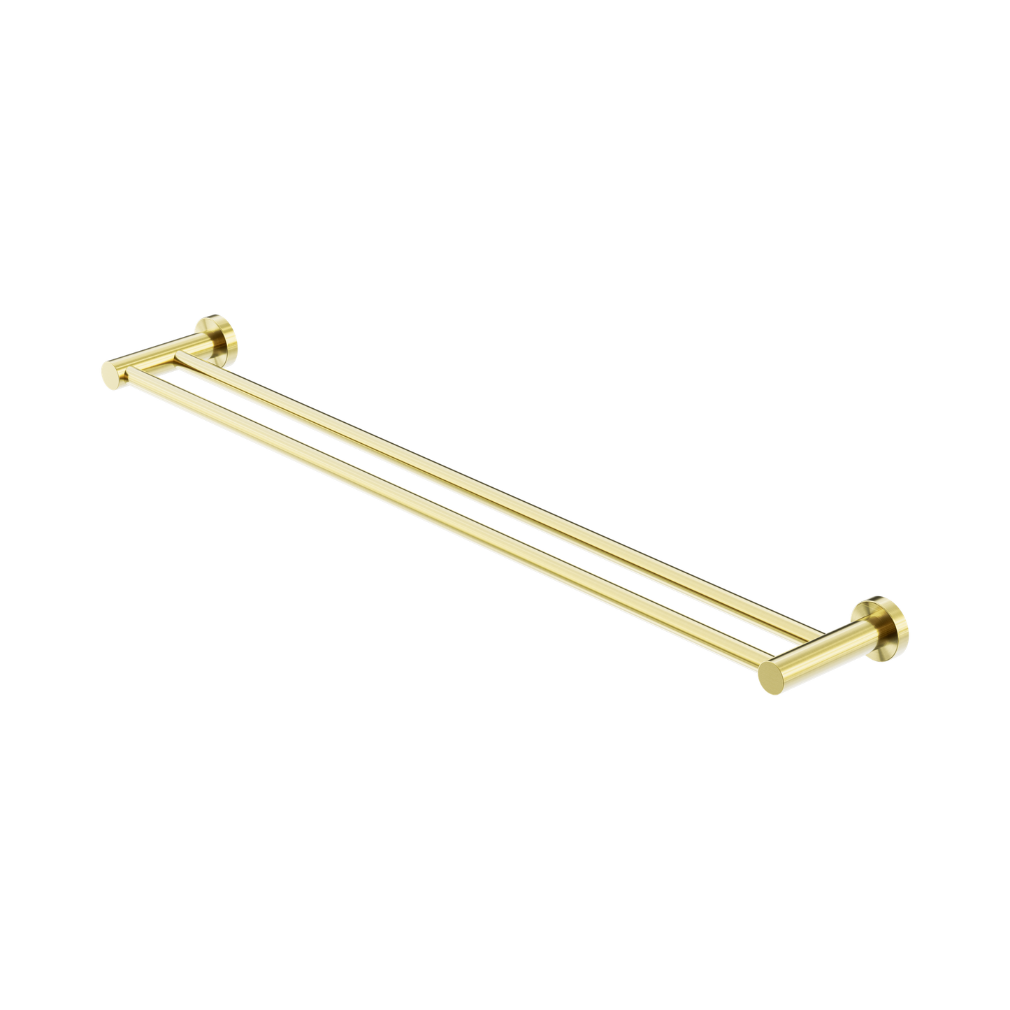 Mecca Double Towel Rail 800mm Brushed Gold