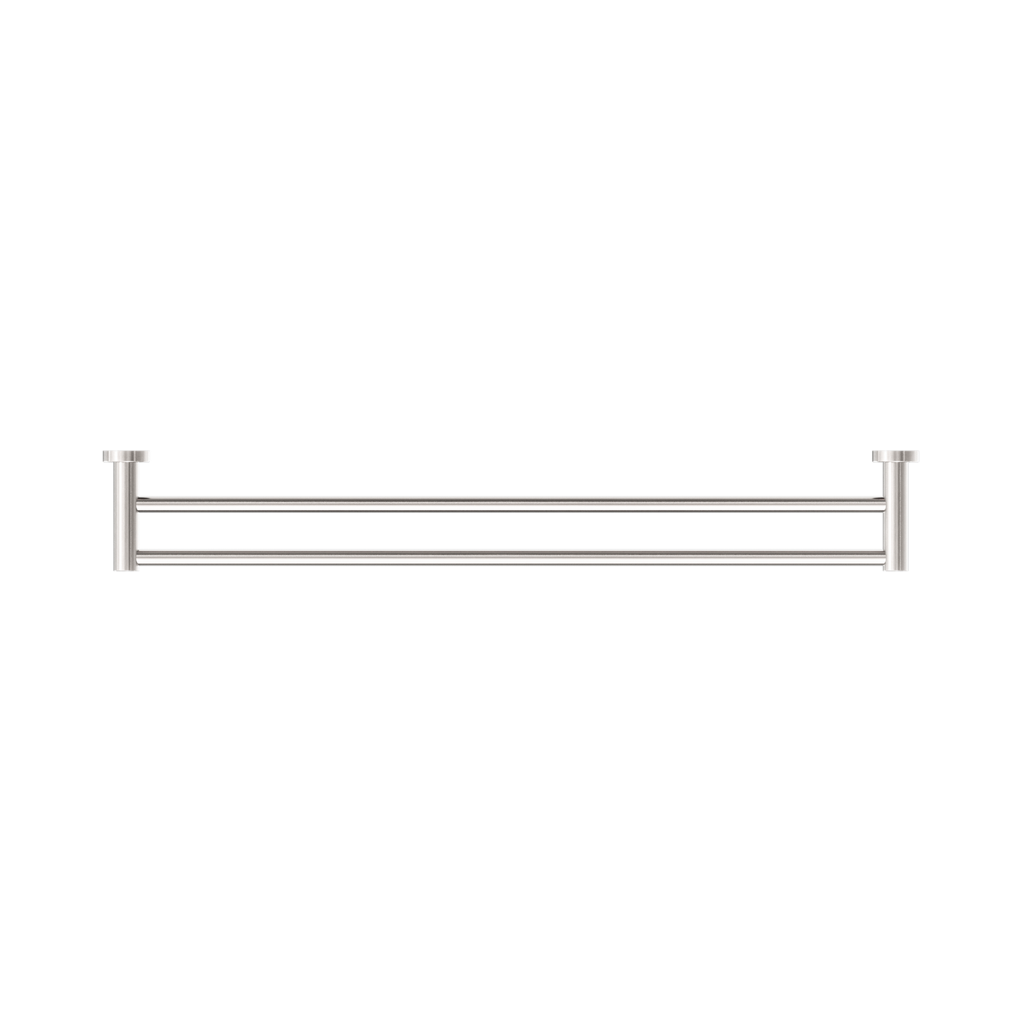 Mecca Double Towel Rail 800mm Brushed Nickel