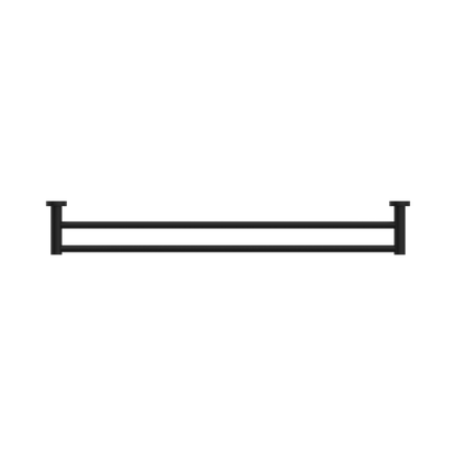 Mecca Double Towel Rail 800mm Matte Black