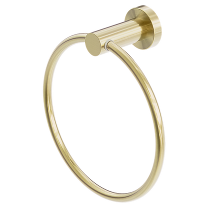 Mecca Hand Towel Ring Brushed Gold