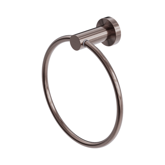 Mecca Hand Towel Ring Brushed Bronze
