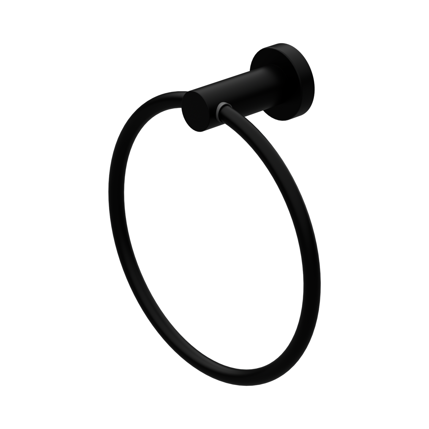 Mecca Hand Towel Ring Matte Black