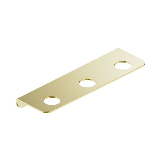Mecca Triple Soap Bottle  Holder Brushed Gold