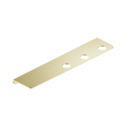 Mecca Triple Soap Bottle  Holder With Shelf Brushed Gold