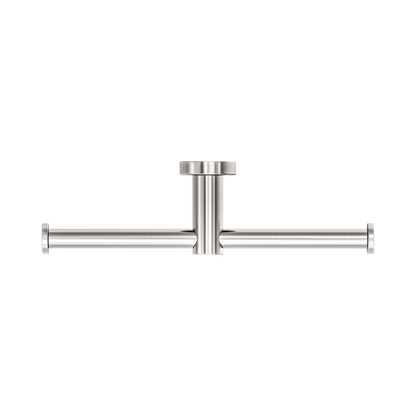 Mecca Double Toilet Roll Holder Brushed Nickel