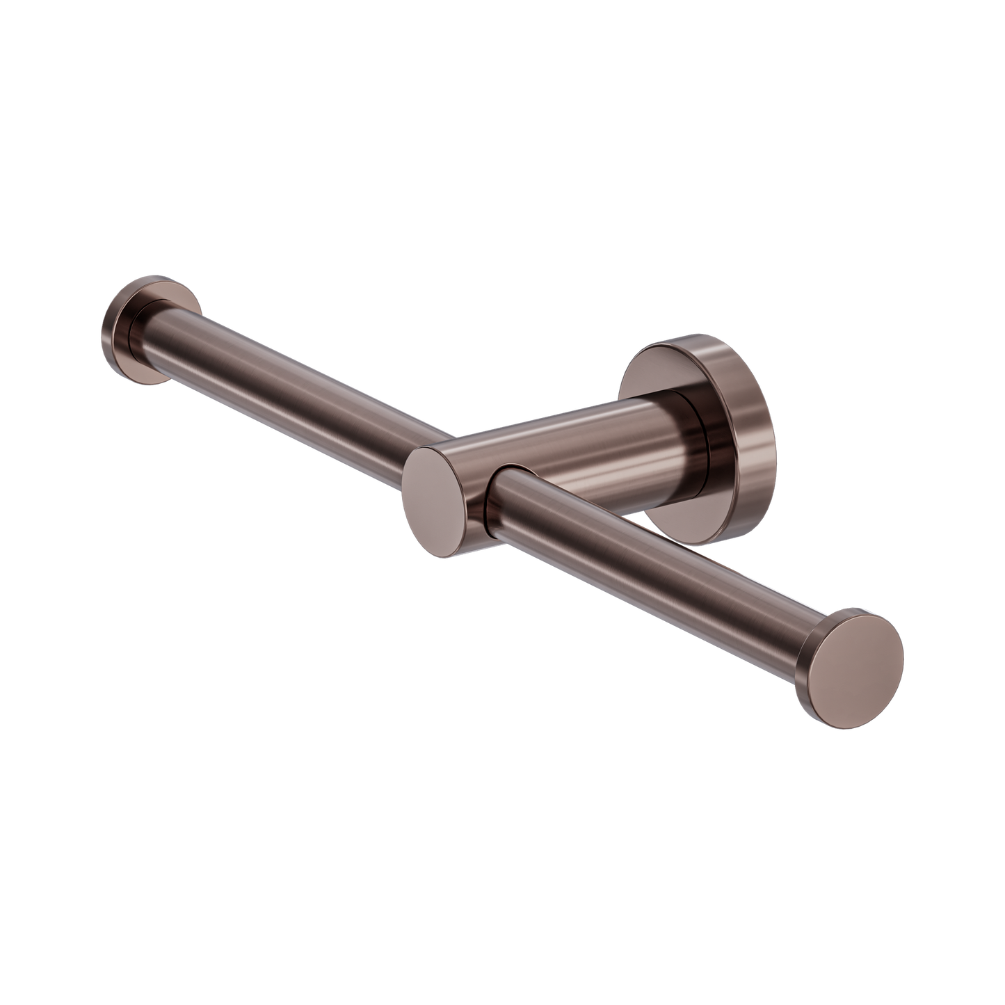 Mecca Double Toilet Roll Holder Brushed Bronze