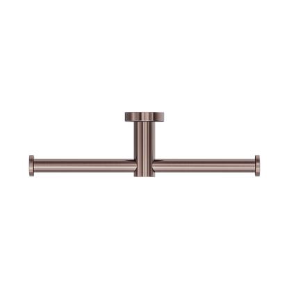 Mecca Double Toilet Roll Holder Brushed Bronze