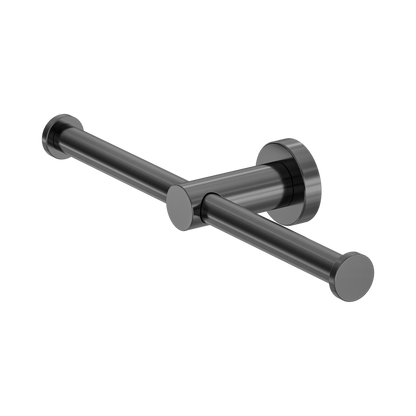 Mecca Double Toilet Roll Holder Gun Metal