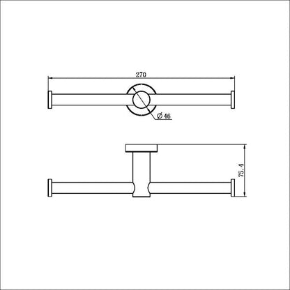 Nero Mecca Double Toilet Roll Holder