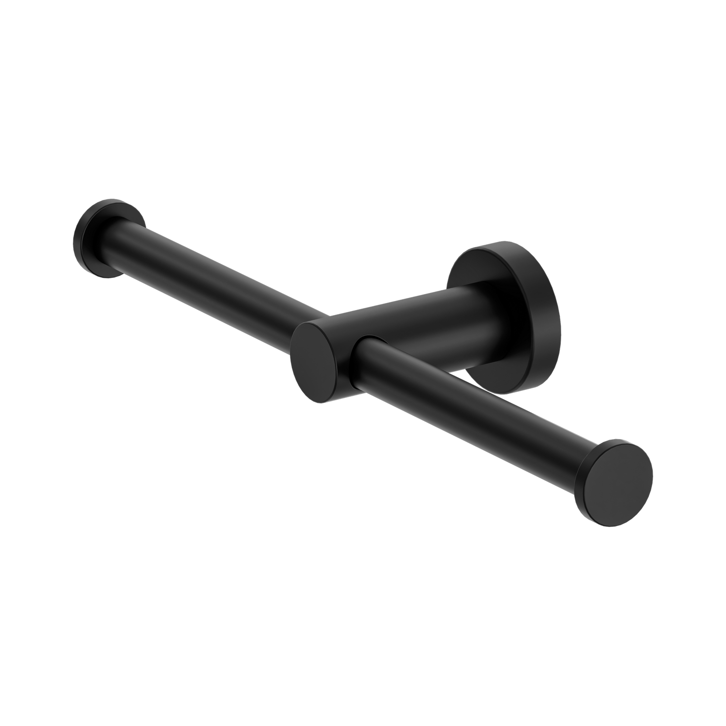 Mecca Double Toilet Roll Holder Matte Black